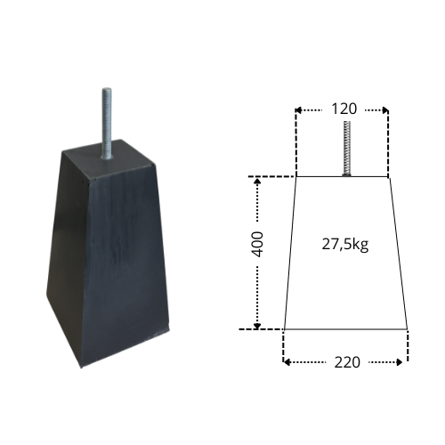 120220X400D16 Betonpoeren taps