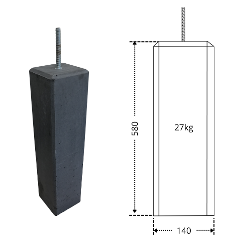 140V5-5D16 Betonpoer