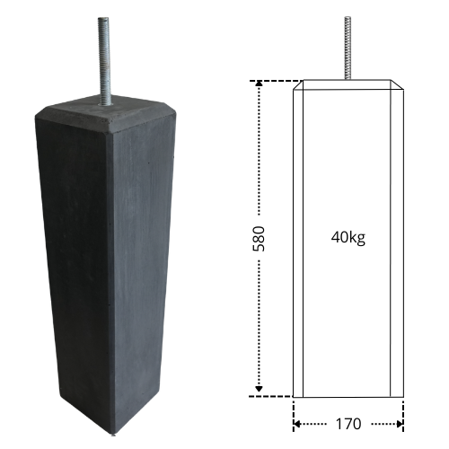 170V10-5D16 Betonpoer