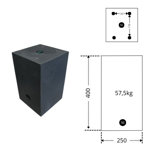 250400SH10-4st Betonpoer