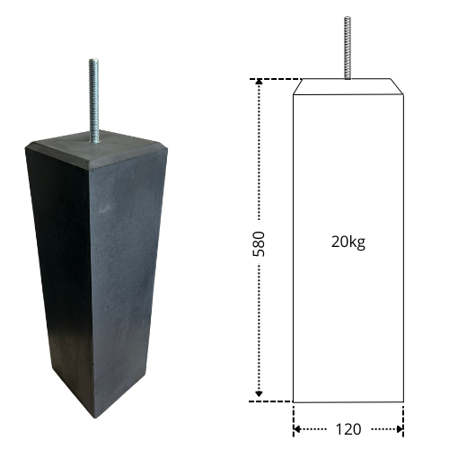 120V5D16 Betonpoer
